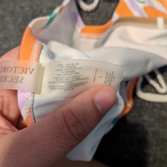 Victoria's Secret High Cut Tie Bikini Bottom Sz L - Picture 6 of 6